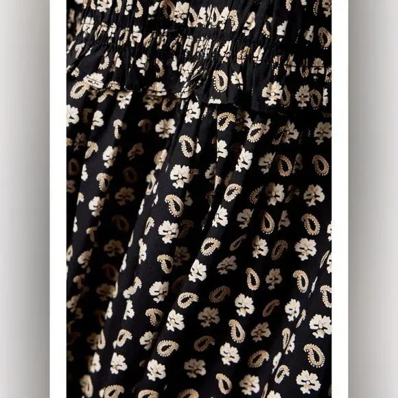 Doen NWT Bellamy shirred printed organic cotton-poplin maxi dress - Picture 5 of 5